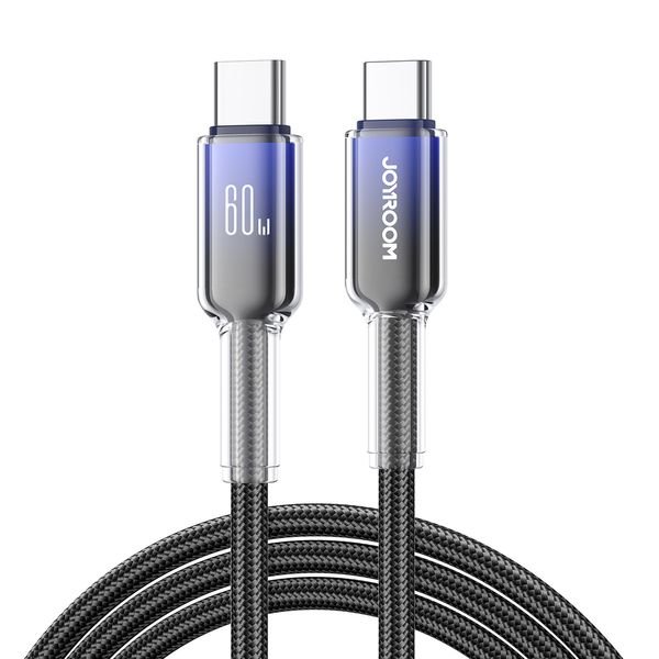 eng_pl_Joyroom-S-A42-Crystal-Clear-Series-60W-USB-C-USB-C-cable-1-2m-black-182000_7_result Καλώδιο Joyroom S-A42 Crystal-Clear Series 60W USB-C σε USB-C,1,2m - Image 1