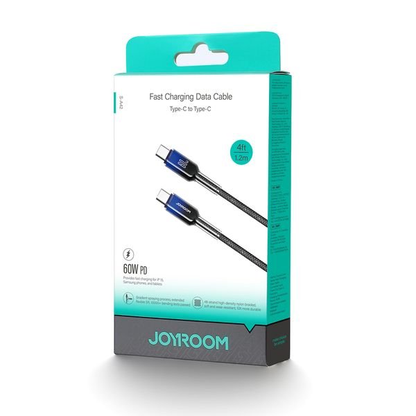 eng_pl_Joyroom-S-A42-Crystal-Clear-Series-60W-USB-C-USB-C-cable-1-2m-black-182000_8_result Καλώδιο Joyroom S-A42 Crystal-Clear Series 60W USB-C σε USB-C,1,2m - Image 7
