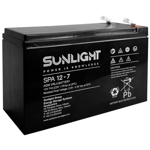 sunlight-spa-12-7-f1-63mm-_-ups-_-_-7ah-_-_-12v-_-41509746_copy_result Sunlight Μολύβδου 12V 7A (6.4mm) για UPS - Image 1